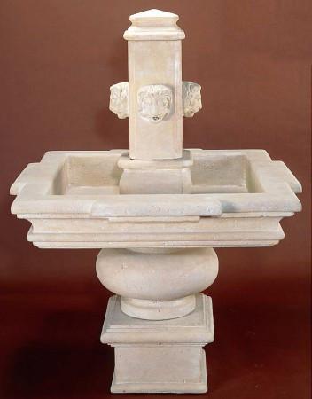 Rimini Cast Stone Outdoor Garden Fountain With Spout Fountain Tuscan